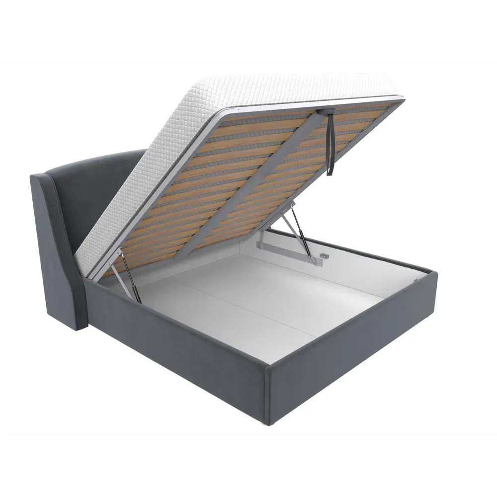 Фото 6 Кровать Лига диванов Лотос 200x180 см подъемный механизм цвет seven 17 серый Фото 6 Кровать Лига диванов Лотос 200x180 см подъемный механизм цвет seven 17 серый