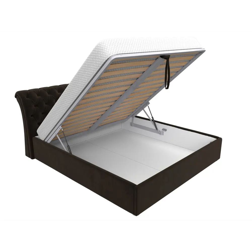 Фото 6 Кровать Лига диванов Сицилия 200x180 см подъемный механизм цвет seven 727 коричневый Фото 6 Кровать Лига диванов Сицилия 200x180 см подъемный механизм цвет seven 727 коричневый