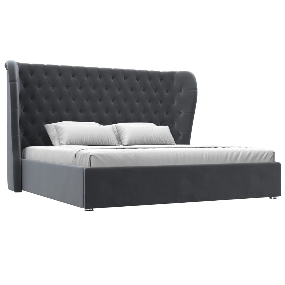 Фото Кровать Лига диванов Далия 200x200 см подъемный механизм цвет seven 17 серый Фото Кровать Лига диванов Далия 200x200 см подъемный механизм цвет seven 17 серый