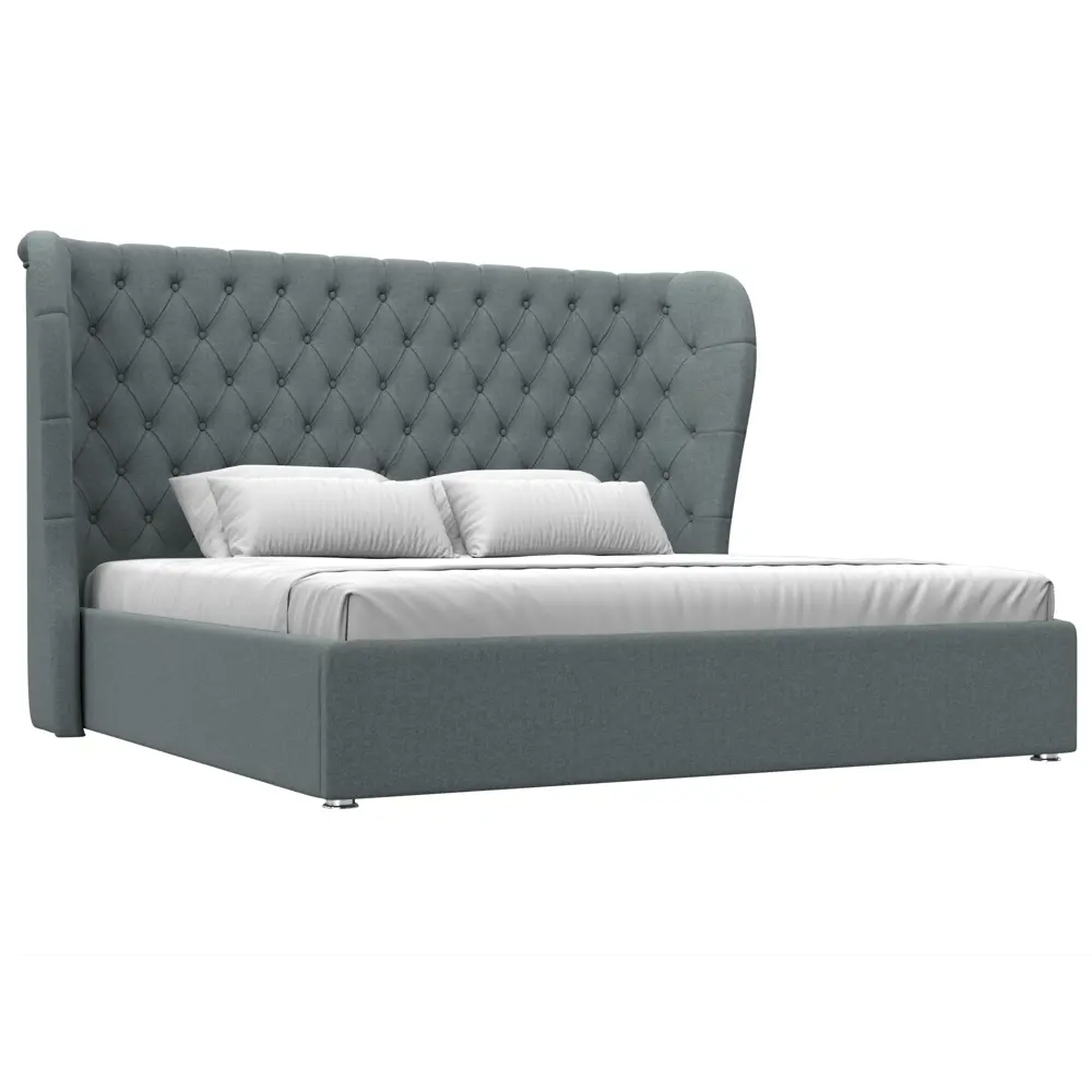 Фото Кровать Лига диванов Далия 200x200 см подъемный механизм цвет амур 07 серый Фото Кровать Лига диванов Далия 200x200 см подъемный механизм цвет амур 07 серый