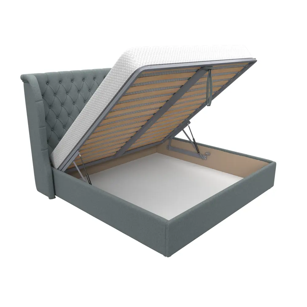 Фото 6 Кровать Лига диванов Далия 200x200 см подъемный механизм цвет амур 07 серый Фото 6 Кровать Лига диванов Далия 200x200 см подъемный механизм цвет амур 07 серый