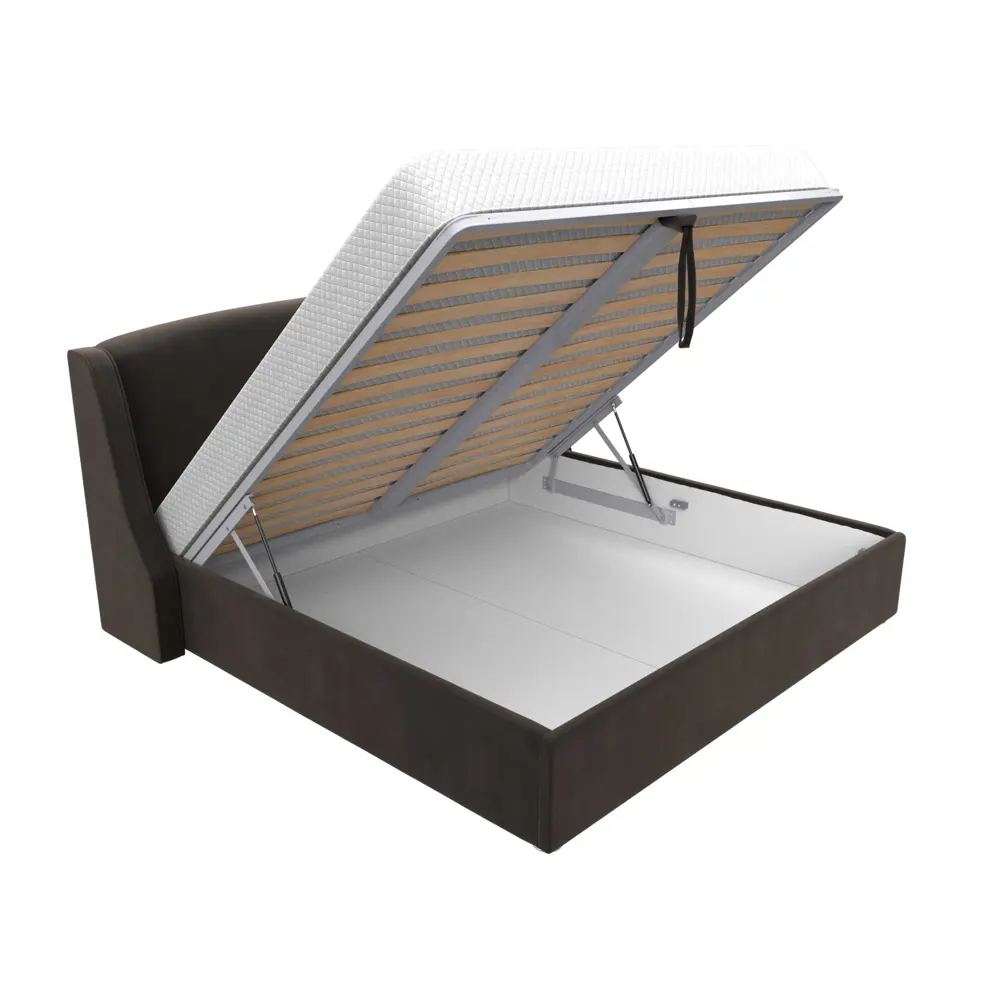 Фото 6 Кровать Лига диванов Лотос 200x200 см подъемный механизм цвет seven 727 коричневый Фото 6 Кровать Лига диванов Лотос 200x200 см подъемный механизм цвет seven 727 коричневый
