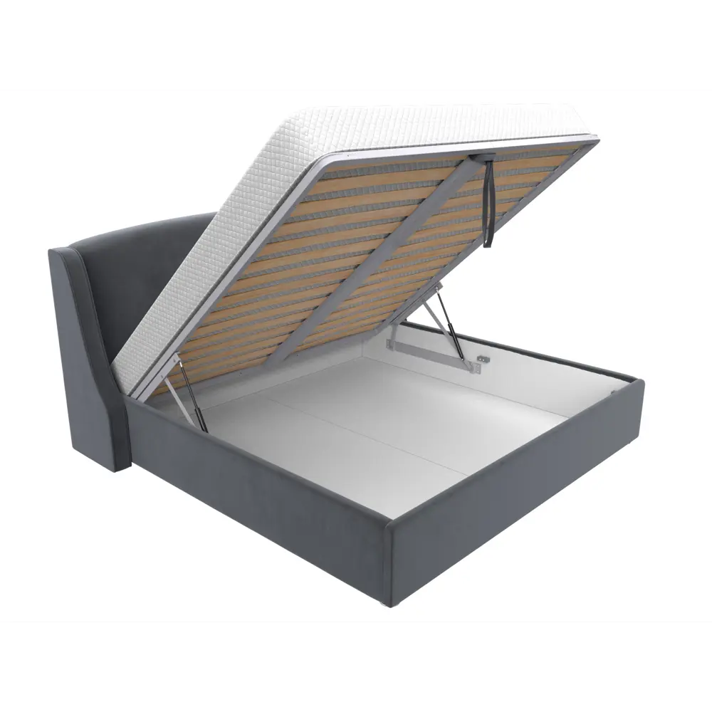 Фото 6 Кровать Лига диванов Лотос 200x200 см подъемный механизм цвет seven 17 серый Фото 6 Кровать Лига диванов Лотос 200x200 см подъемный механизм цвет seven 17 серый