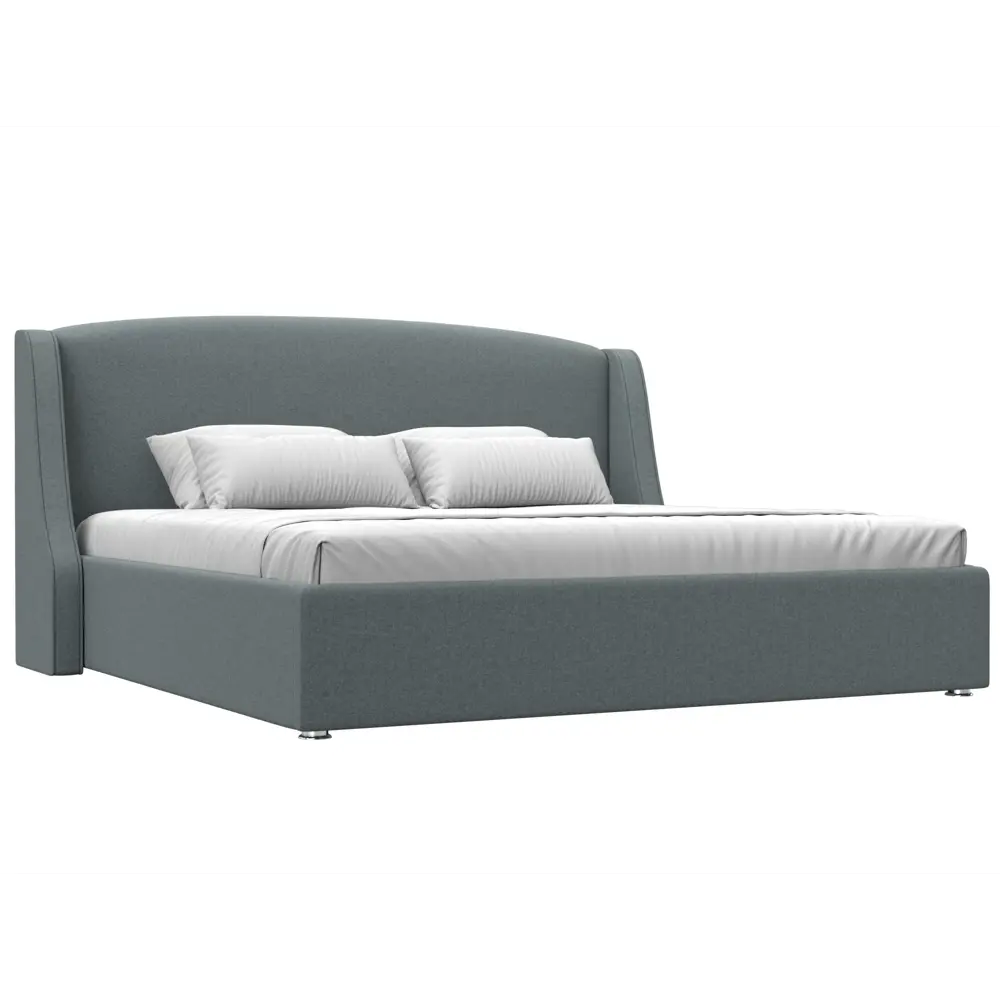 Фото Кровать Лига диванов Лотос 200x200 см подъемный механизм цвет амур 07 серый Фото Кровать Лига диванов Лотос 200x200 см подъемный механизм цвет амур 07 серый