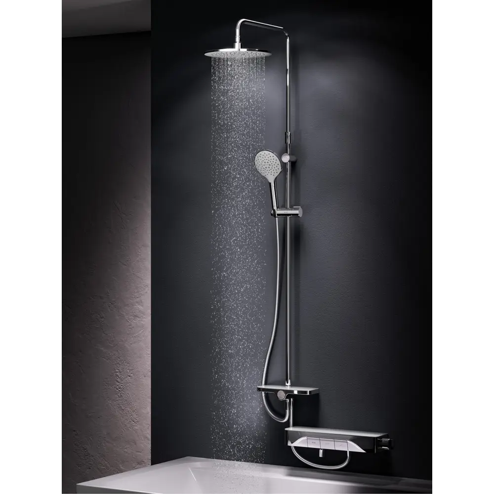 Фото 15 Душевая стойка Am.pm Chic S40CH23CH 3 режимная с тропическим душем хром Фото 15 Душевая стойка Am.pm Chic S40CH23CH 3 режимная с тропическим душем хром