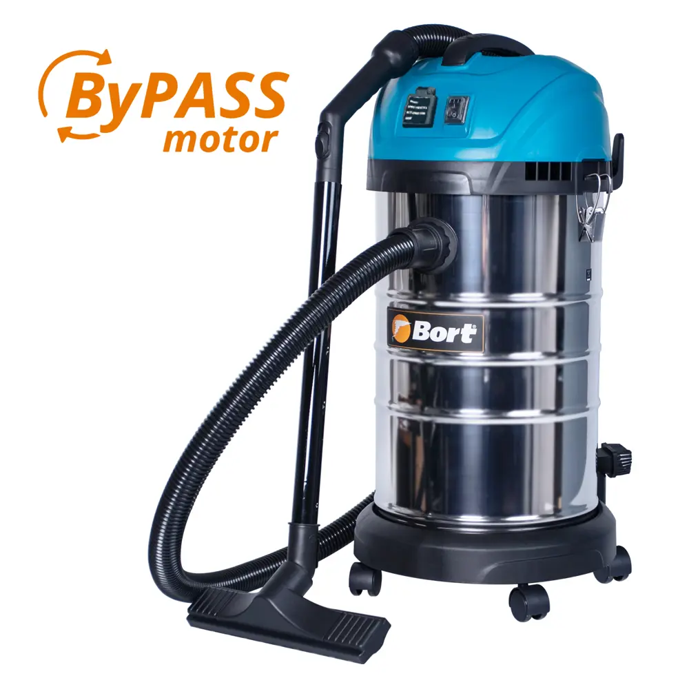 Фото 2 Пылесос для сухой и влажной уборки Bort BSS-1630-SmartAir, 1600 Вт, 30 л Фото 2 Пылесос для сухой и влажной уборки Bort BSS-1630-SmartAir, 1600 Вт, 30 л