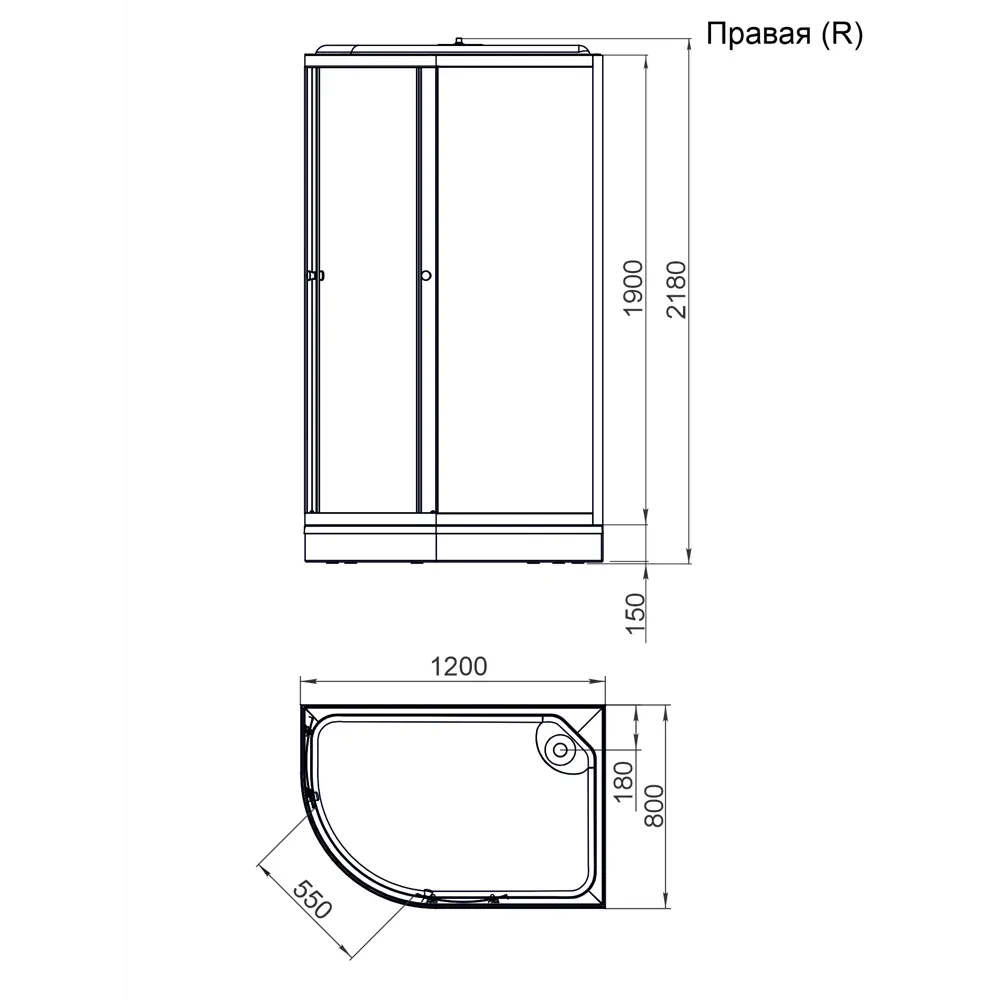 Фото 8 Душевая кабина Domani-Spa Delight Slim 128 R правая 120x80x218 см низкий поддон черные стенки, прозрачное стекло, черный профиль Фото 8 Душевая кабина Domani-Spa Delight Slim 128 R правая 120x80x218 см низкий поддон черные стенки, прозрачное стекло, черный профиль