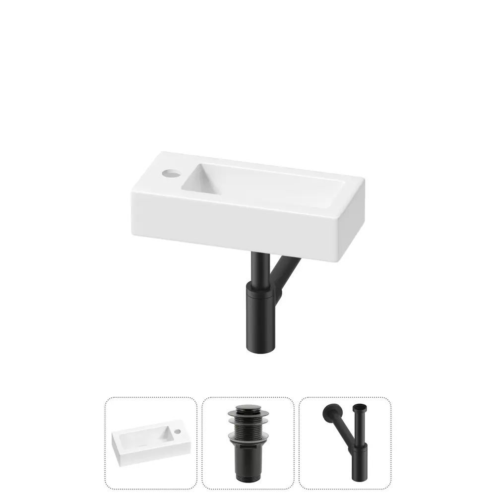 Фото Раковина Lavinia boho bathroom sink 20215886R 37см цвет раковина 3 в 1: донный клапан, сифон