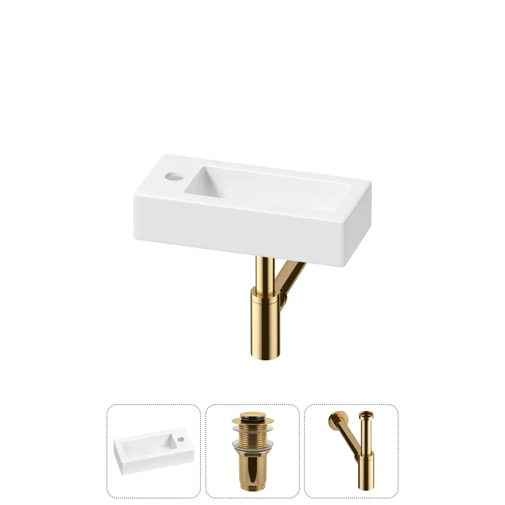 Фото Раковина Lavinia boho bathroom sink 20215887R 37см цвет раковина 3 в 1: донный клапан, сифон