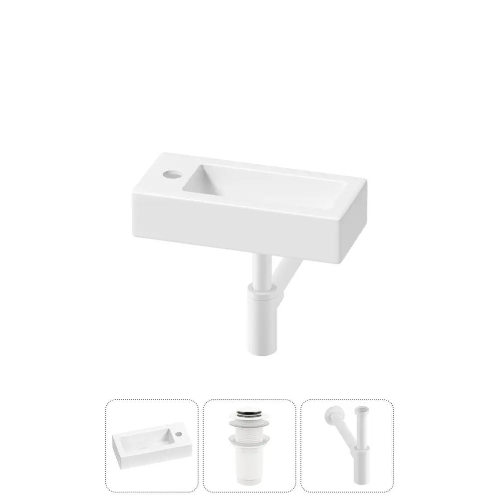 Фото Раковина Lavinia boho bathroom sink 20215888R 37см цвет раковина 3 в 1: донный клапан, сифон