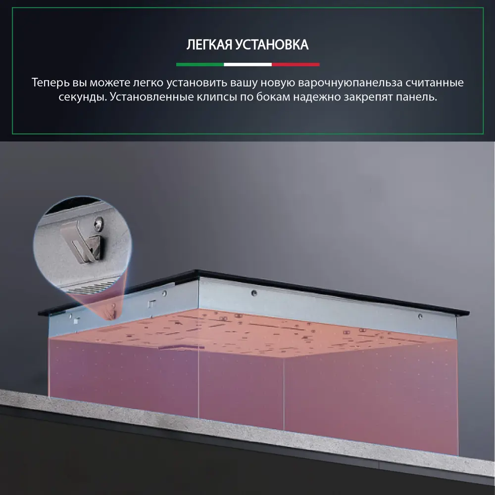 Фото 8 Электрическая варочная панель Ardo VCM64BT2 59 см 4 конфорки цвет черный Фото 8 Электрическая варочная панель Ardo VCM64BT2 59 см 4 конфорки цвет черный