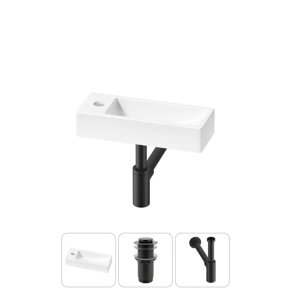 Фото Раковина Lavinia boho bathroom sink 20215914R 38см цвет раковина 3 в 1: донный клапан, сифон