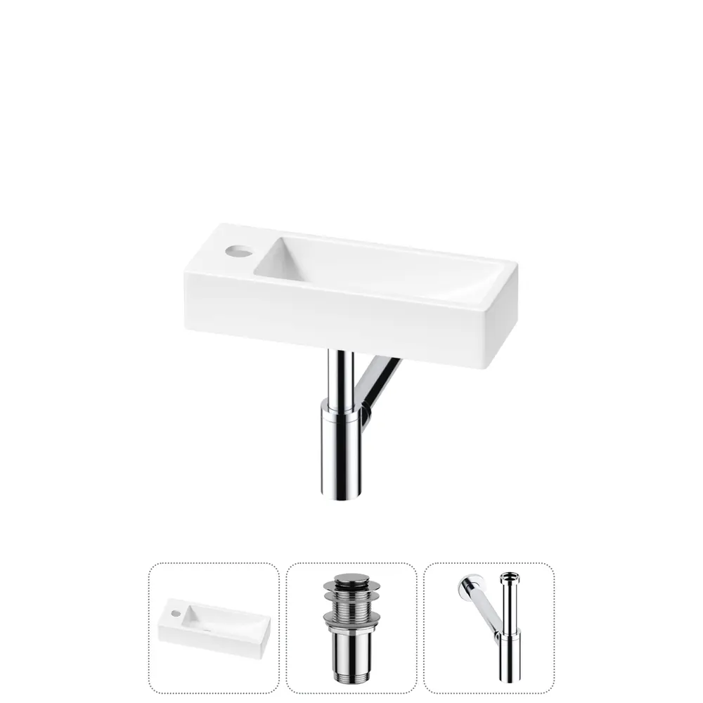 Фото Раковина Lavinia boho bathroom sink 20215913R 38см цвет раковина 3 в 1: донный клапан, сифон