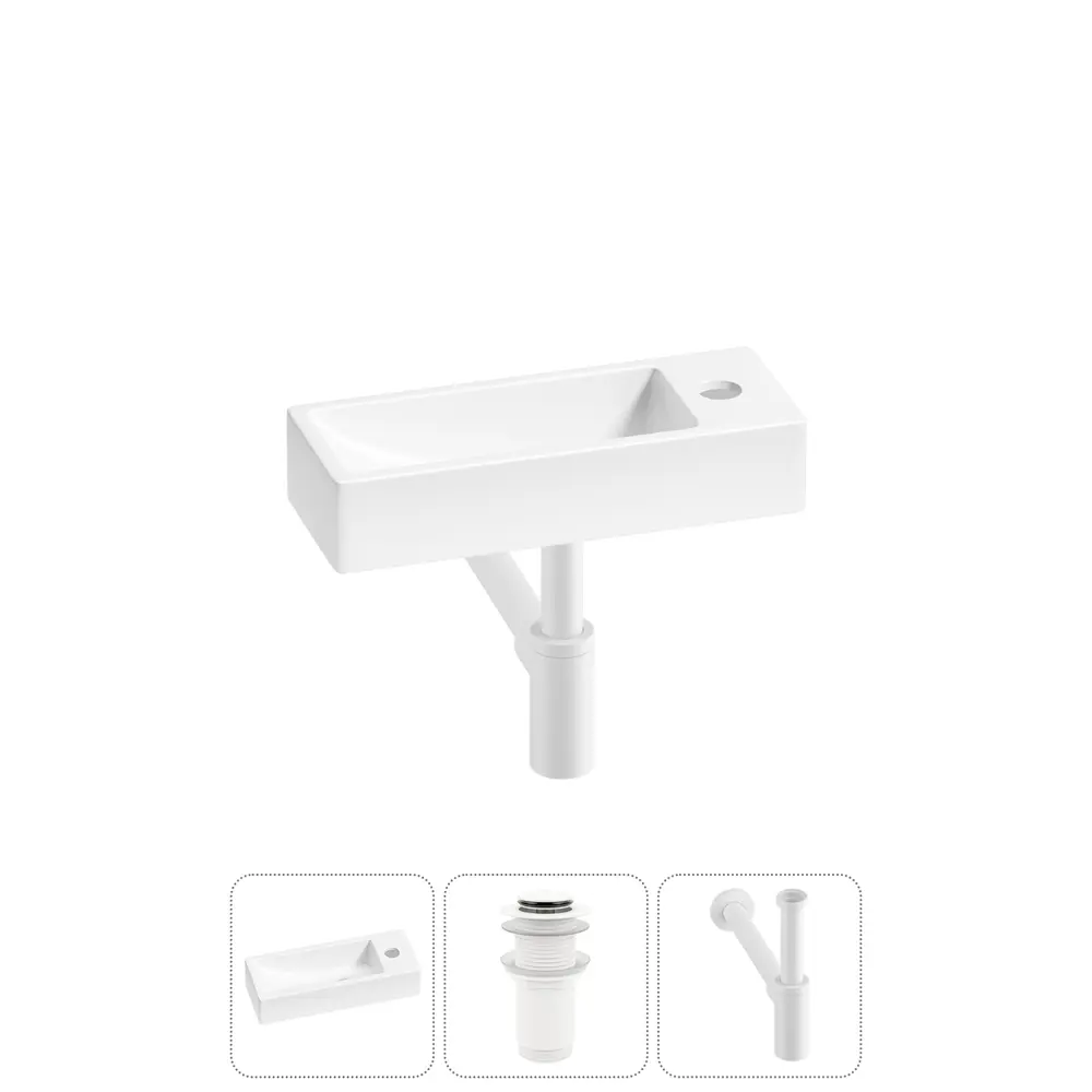 Фото Раковина Lavinia boho bathroom sink 20215944R 38см цвет раковина 3 в 1: донный клапан, сифон