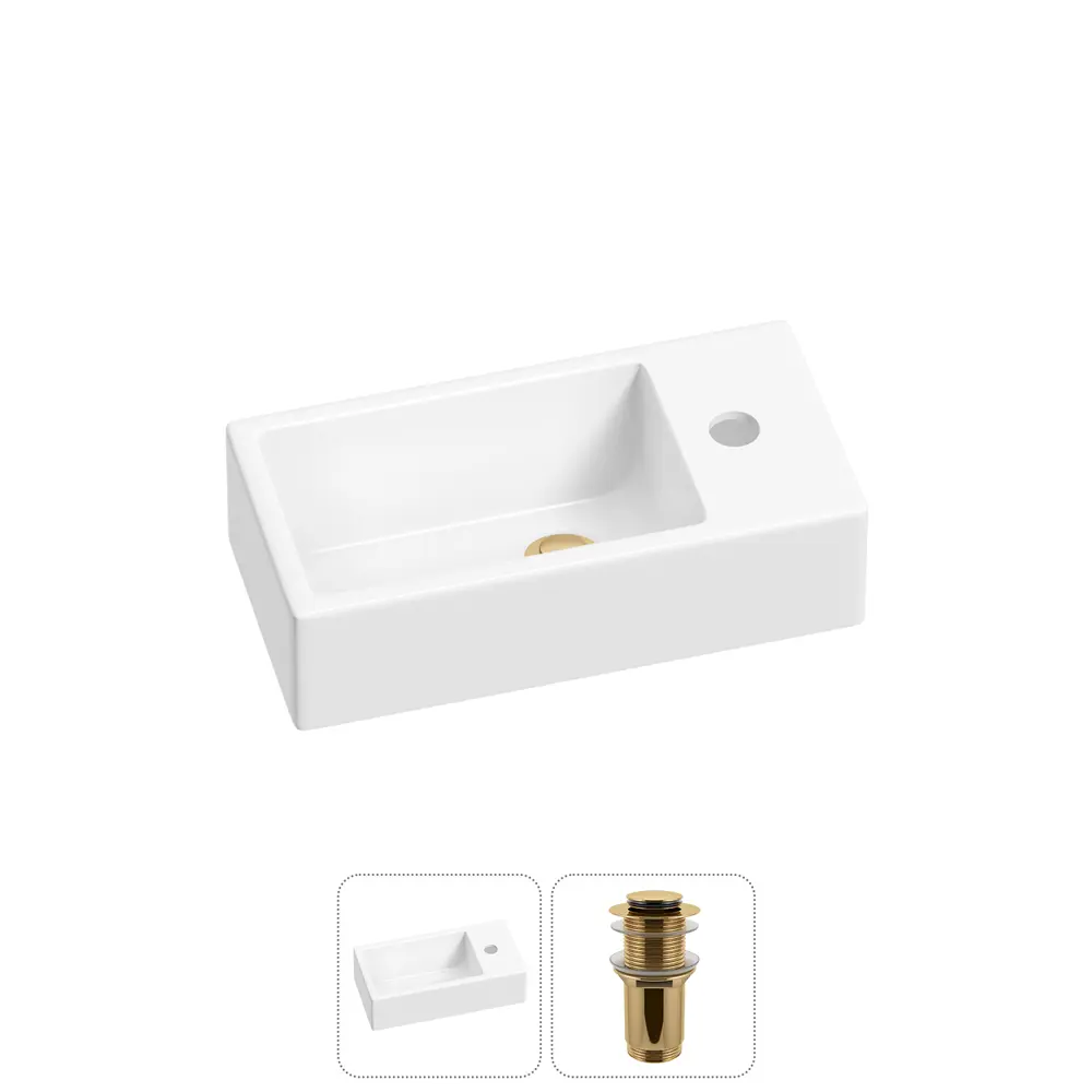 Фото Раковина Lavinia boho bathroom sink 20215967R 40см цвет раковина 2 в 1: донный клапан