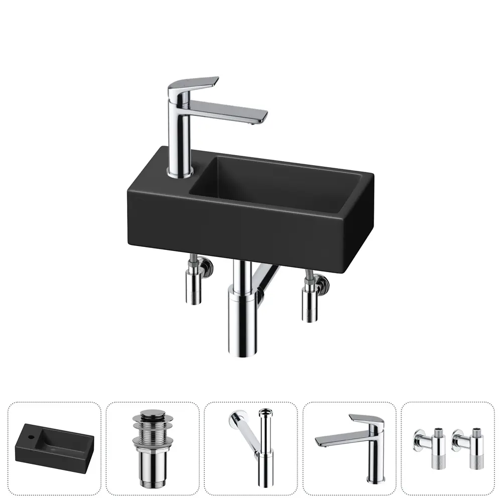 Фото Раковина Lavinia boho bathroom sink 20216018R 40см цвет раковина 5 в 1: донный клапан, сифон, смеситель, вентили Фото Раковина Lavinia boho bathroom sink 20216018R 40см цвет раковина 5 в 1: донный клапан, сифон, смеситель, вентили