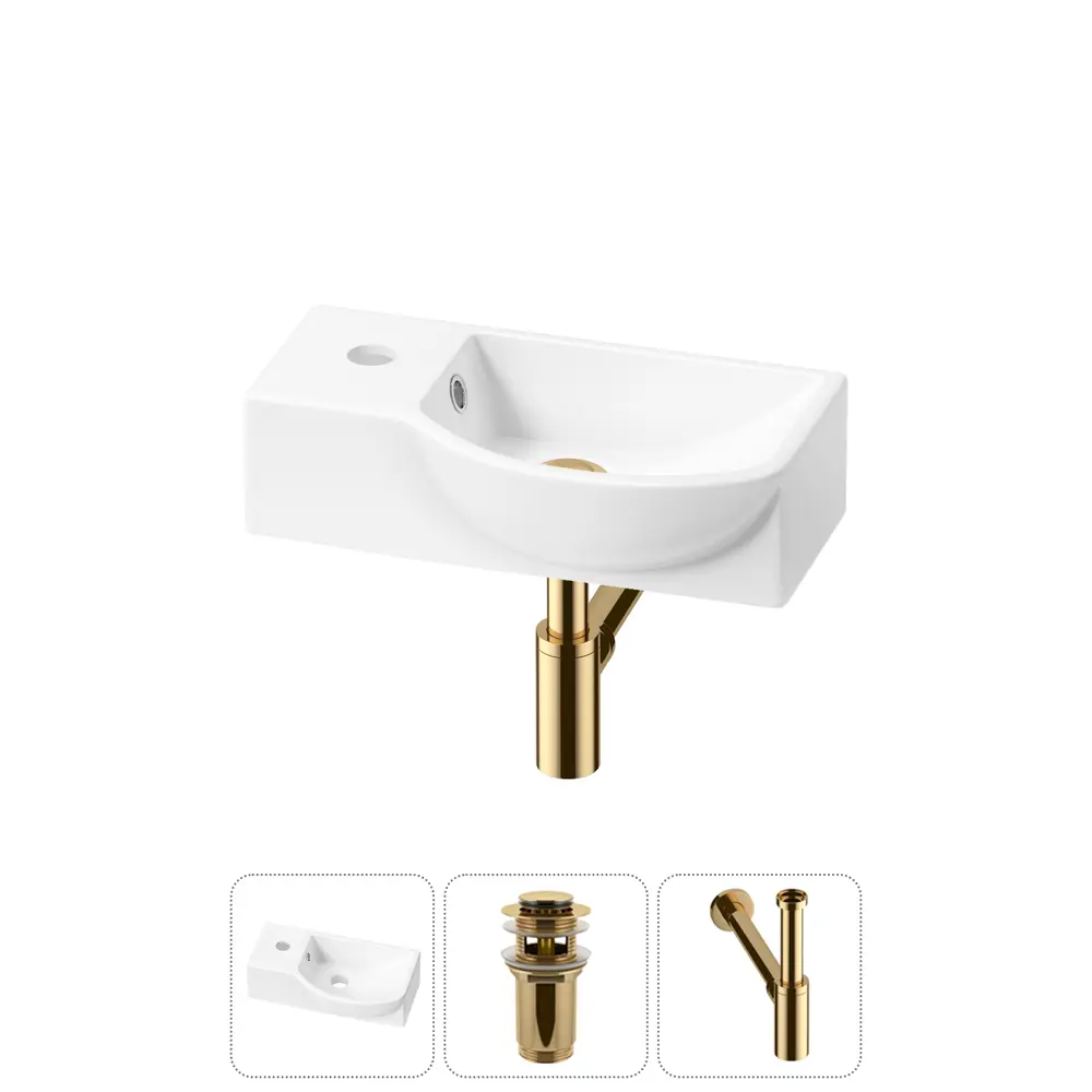 Фото Раковина Lavinia boho bathroom sink 20216027R 40см цвет раковина 3 в 1: донный клапан, сифон