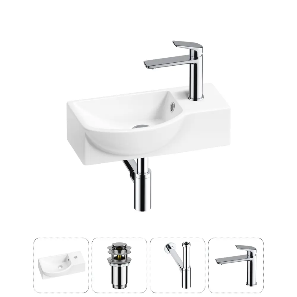 Фото Раковина Lavinia boho bathroom sink 20216057R 40см цвет раковина 4 в 1: донный клапан, сифон, смеситель Фото Раковина Lavinia boho bathroom sink 20216057R 40см цвет раковина 4 в 1: донный клапан, сифон, смеситель