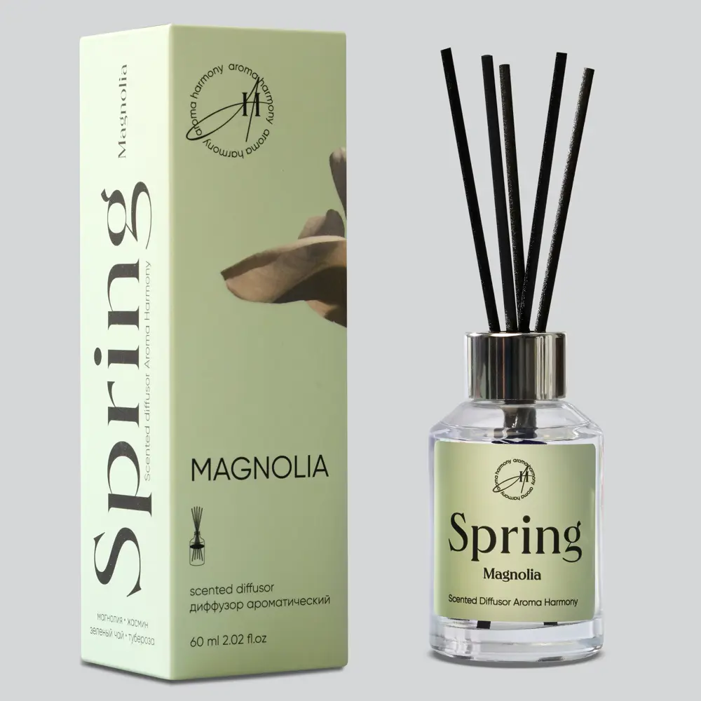 Фото Ароматический диффузор Aroma Harmony Spring Magnolia 60 мл Фото Ароматический диффузор Aroma Harmony Spring Magnolia 60 мл