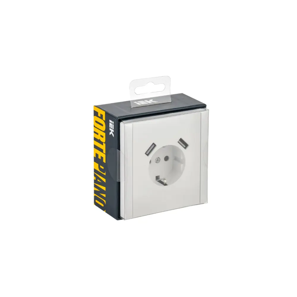 Фото Розетка USB встраиваемая Iek Forte&Piano FP-R14-16-U21-D31-K01 с заземлением цвет белый Фото Розетка USB встраиваемая Iek Forte&Piano FP-R14-16-U21-D31-K01 с заземлением цвет белый