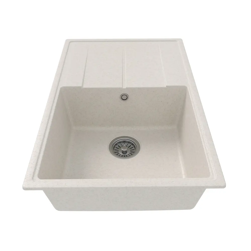 Фото 9 Мойка для кухни Teymi 48x74 см глубина чаши 18 см кварц цвет белый Фото 9 Мойка для кухни Teymi 48x74 см глубина чаши 18 см кварц цвет белый