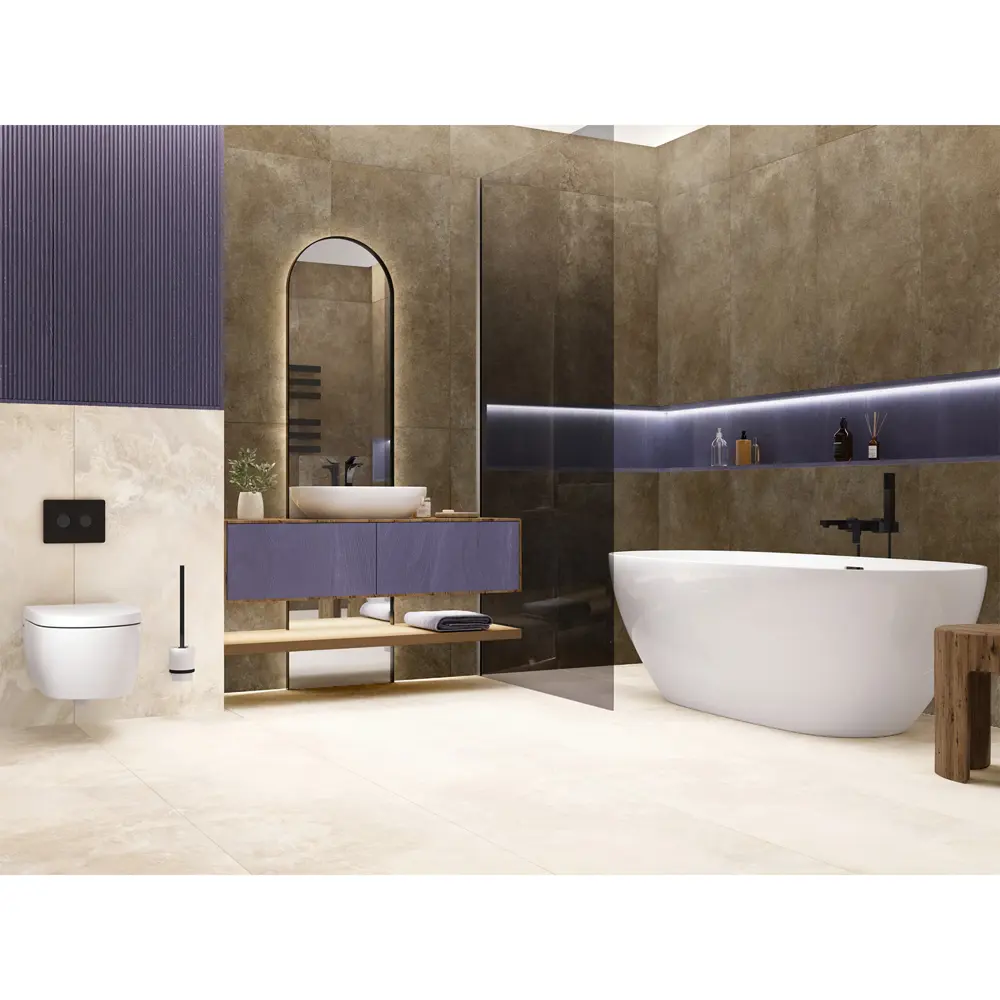Фото Керамогранит Artkera group Microcement GP6060MIM08M 60x60см цвет коричневый Фото Керамогранит Artkera group Microcement GP6060MIM08M 60x60см цвет коричневый