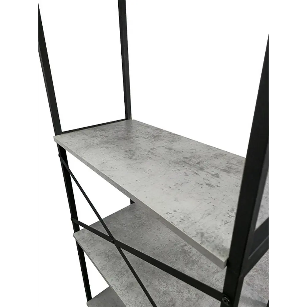 Фото 5 Стеллаж Ridberg Chicago 5 полок 90x180x31 см ЛДСП цвет бетон