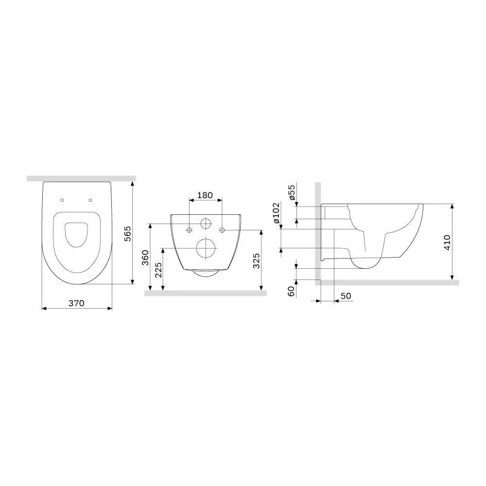 Фото 5 Чаша подвесного унитаза Am.pm Excite FlashClean TEX1700WH без сиденья Фото 5 Чаша подвесного унитаза Am.pm Excite FlashClean TEX1700WH без сиденья