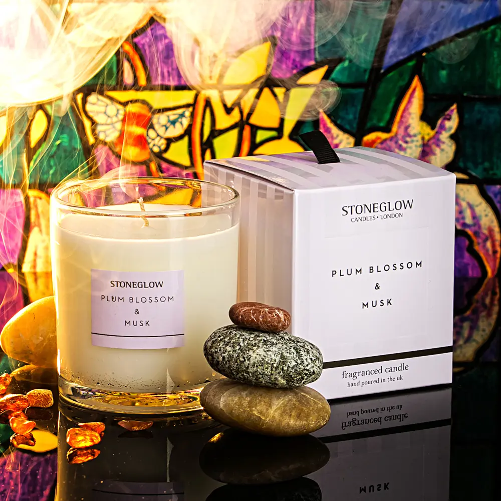 Фото 5 Ароматическая свеча Stoneglow 6817 цветок сливы и мускус 9 см 1 шт Фото 5 Ароматическая свеча Stoneglow 6817 цветок сливы и мускус 9 см 1 шт