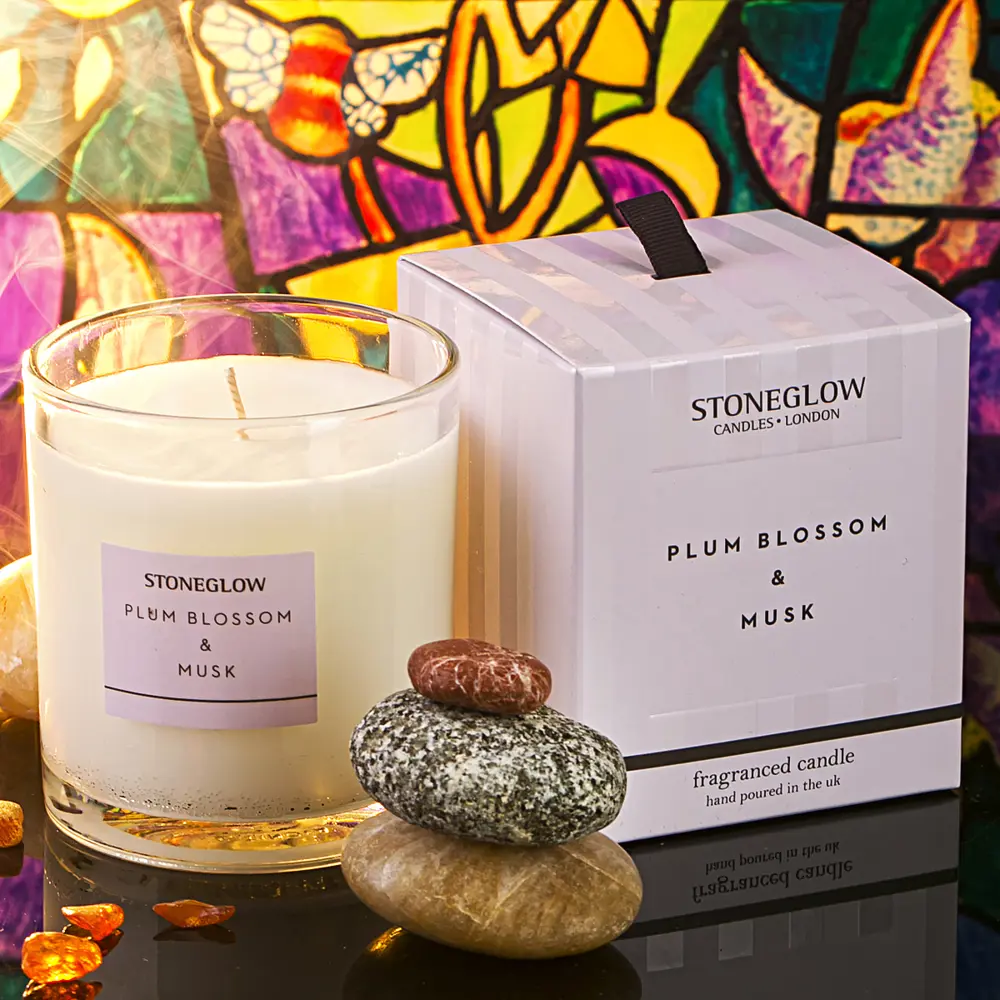 Фото 3 Ароматическая свеча Stoneglow 6817 цветок сливы и мускус 9 см 1 шт Фото 3 Ароматическая свеча Stoneglow 6817 цветок сливы и мускус 9 см 1 шт