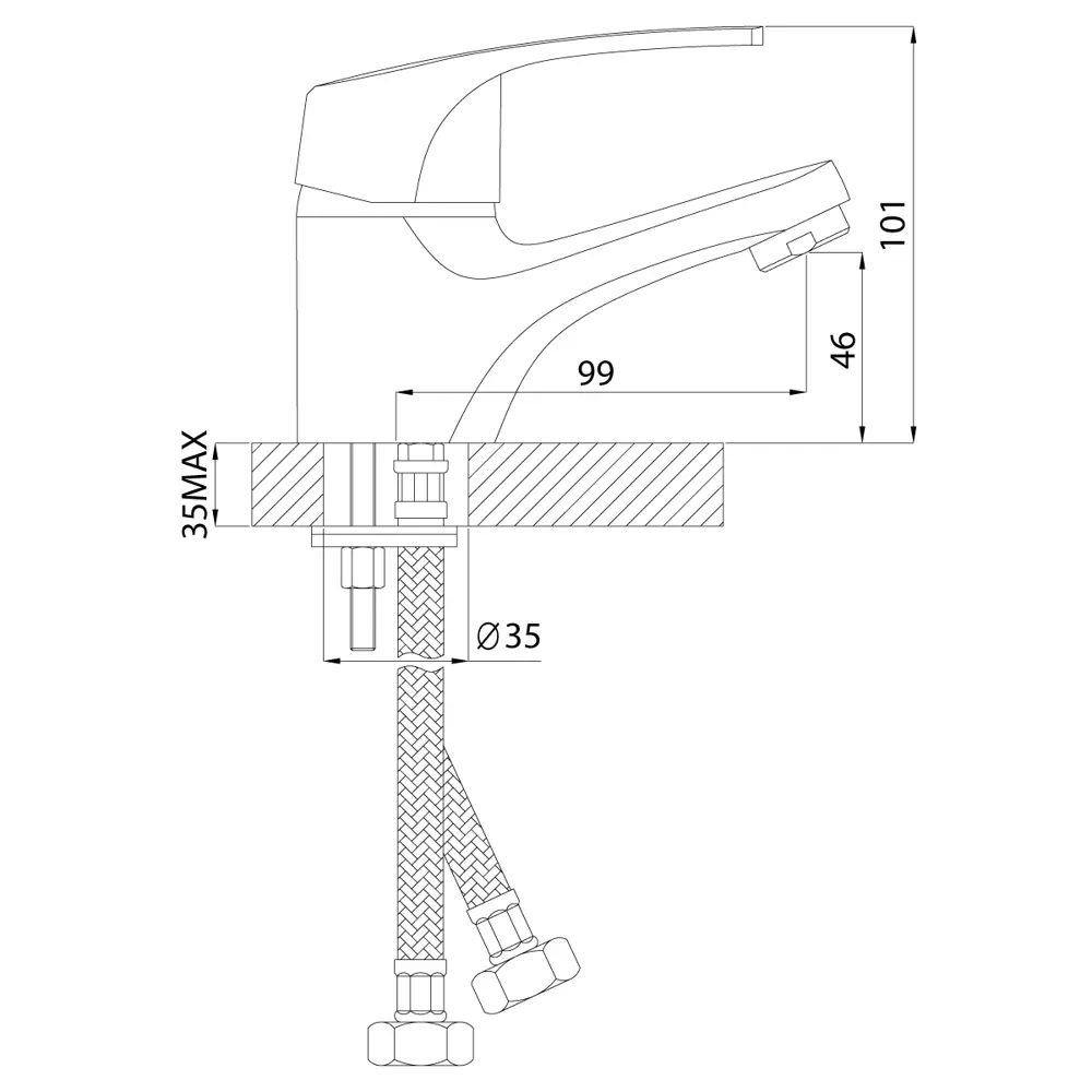 Фото 3 Смеситель для раковины Rossinka Silvermix D40-11 519093 Фото 3 Смеситель для раковины Rossinka Silvermix D40-11 519093