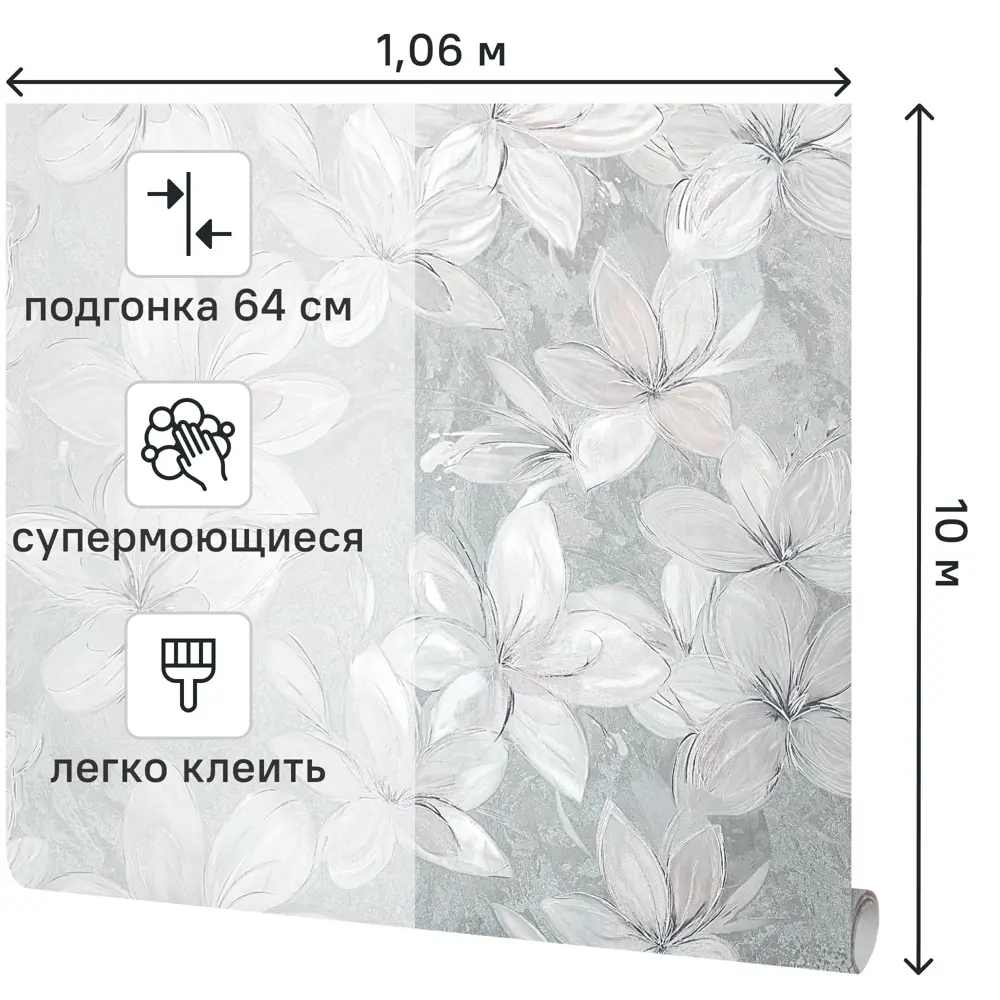 Фото 2 Обои флизелиновые Victoria Stenova Lola темно-серые 1.06 м VS589064 Фото 2 Обои флизелиновые Victoria Stenova Lola темно-серые 1.06 м VS589064