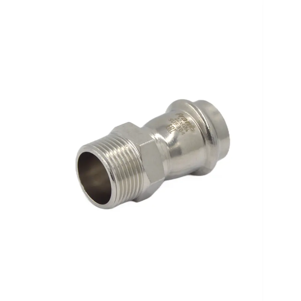 Фото 2 Переходник Franta 3/4"x22 мм НР-ВПр нержавеющая сталь Aisi 304 V14223400G Фото 2 Переходник Franta 3/4"x22 мм НР-ВПр нержавеющая сталь Aisi 304 V14223400G