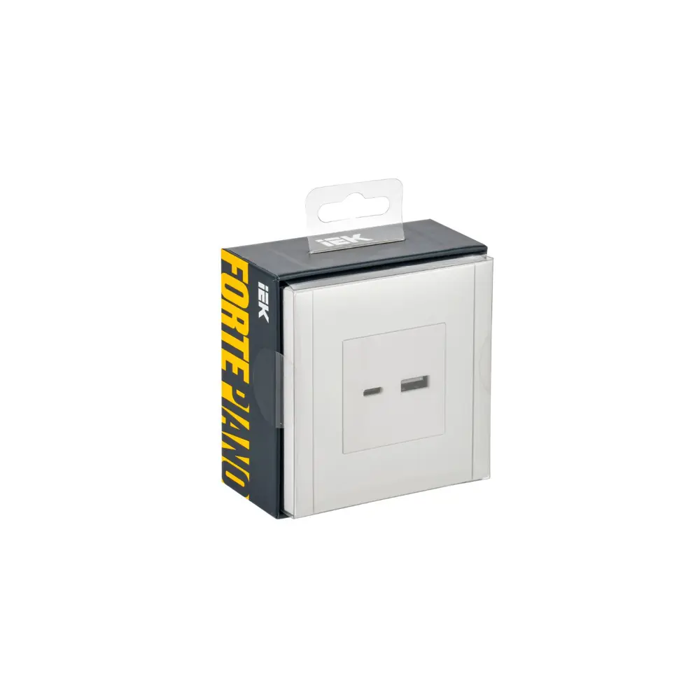 Фото 3 Розетка USB встраиваемая Iek Forte&Piano FP-U22-018-K01 цвет белый Фото 3 Розетка USB встраиваемая Iek Forte&Piano FP-U22-018-K01 цвет белый