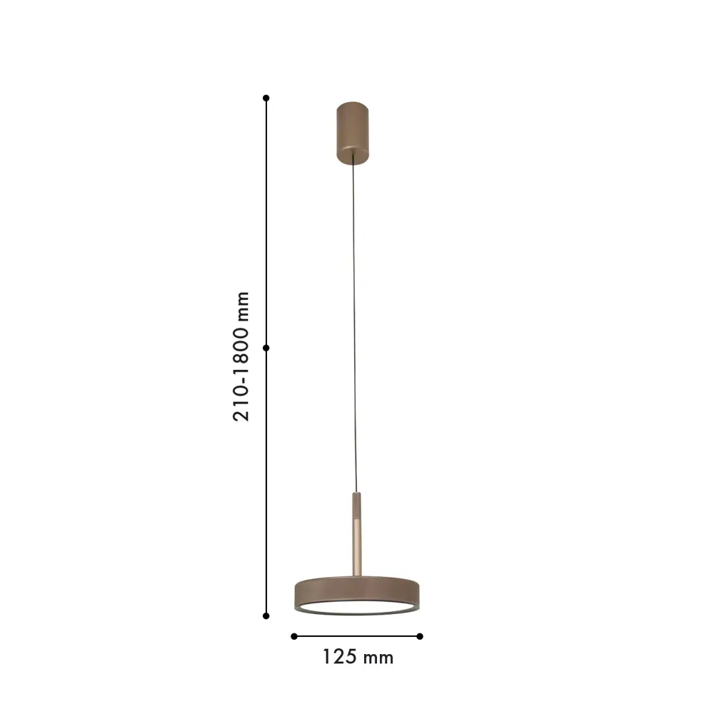 Фото 2 Светильник подвесной светодиодный Favourite Piller 4509-1p 2 м² нейтральный белый свет цвет кофе Фото 2 Светильник подвесной светодиодный Favourite Piller 4509-1p 2 м² нейтральный белый свет цвет кофе