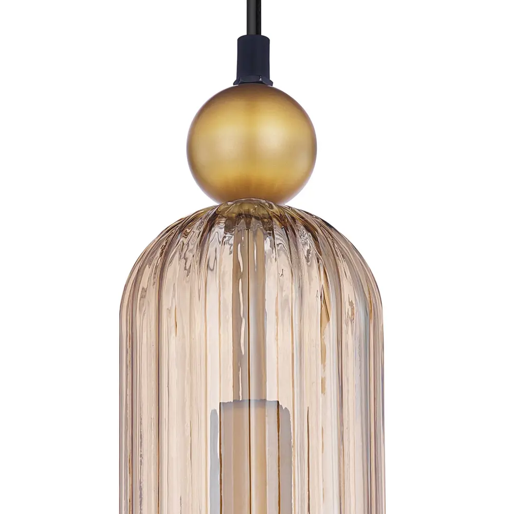 Фото 4 Светильник подвесной Favourite Semisfera 4368-1p 1 лампа 2 м² цвет янтарный