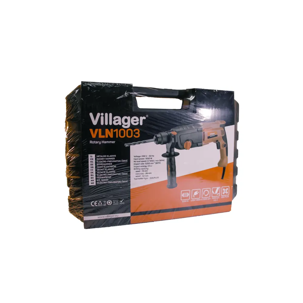 Фото 18 Перфоратор сетевой SDS Plus Villager VLN 1003 067018, 1050 Вт, 2.5 Дж Фото 18 Перфоратор сетевой SDS Plus Villager VLN 1003 067018, 1050 Вт, 2.5 Дж