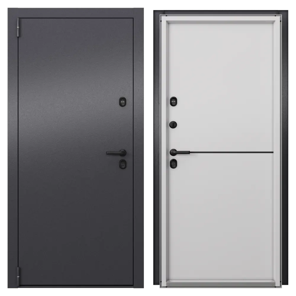 Фото Входная дверь металлическая Антарктик 88x205 см левая бьянко без зеркала Фото Входная дверь металлическая Антарктик 88x205 см левая бьянко без зеркала