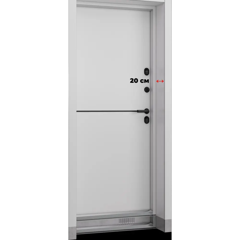 Фото 13 Входная дверь металлическая Антарктик 88x205 см левая бьянко без зеркала Фото 13 Входная дверь металлическая Антарктик 88x205 см левая бьянко без зеркала