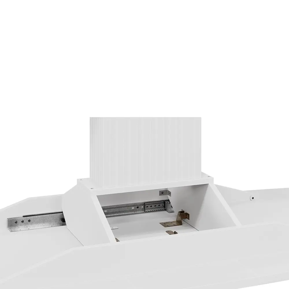 Фото 9 Стол прямоугольный Трия 130x80 см мдф цвет белый глянец/стекло глянцевое белое