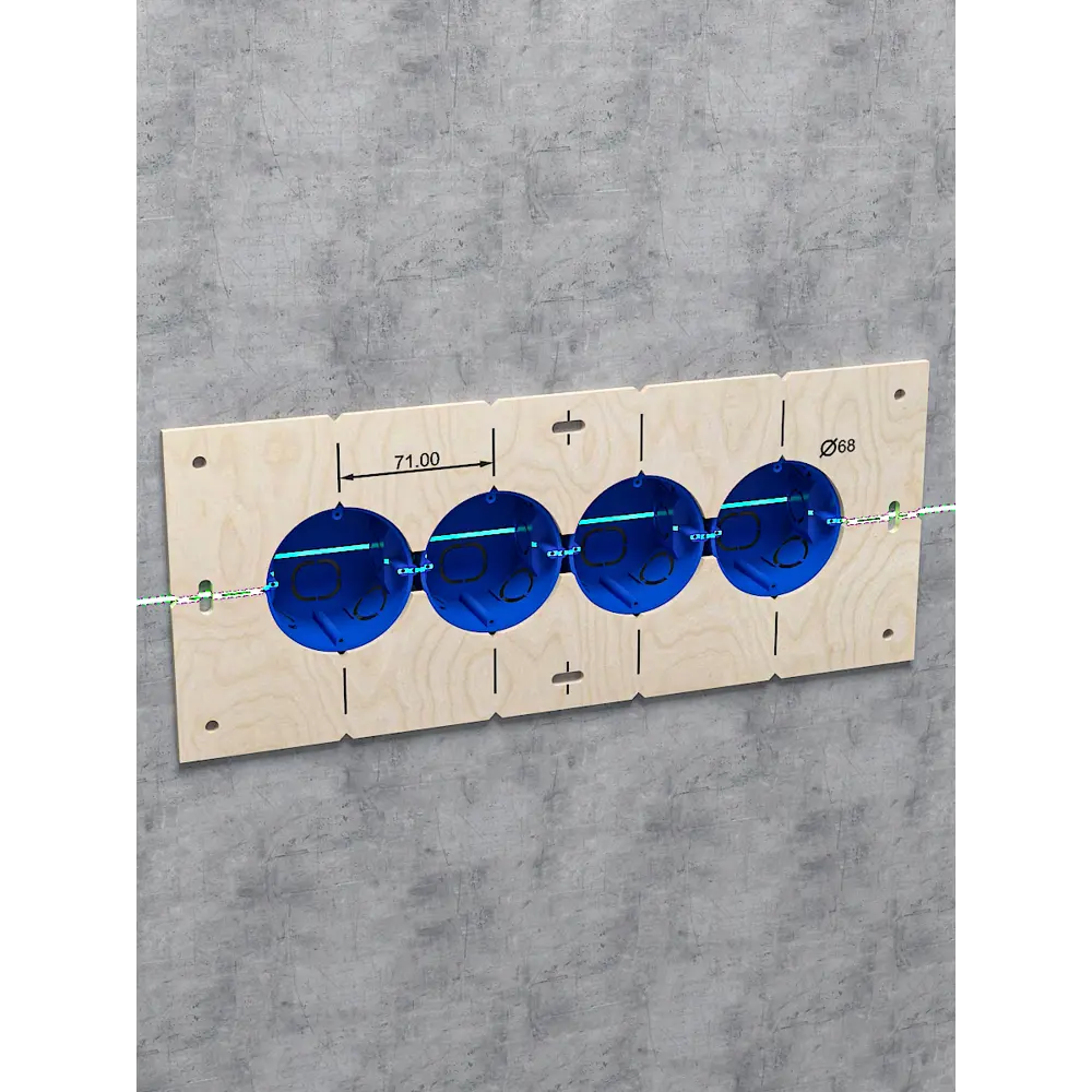 Фото 13 Шаблон разметочный для подрозетников Estente Stencil 68 мм Фото 13 Шаблон разметочный для подрозетников Estente Stencil 68 мм