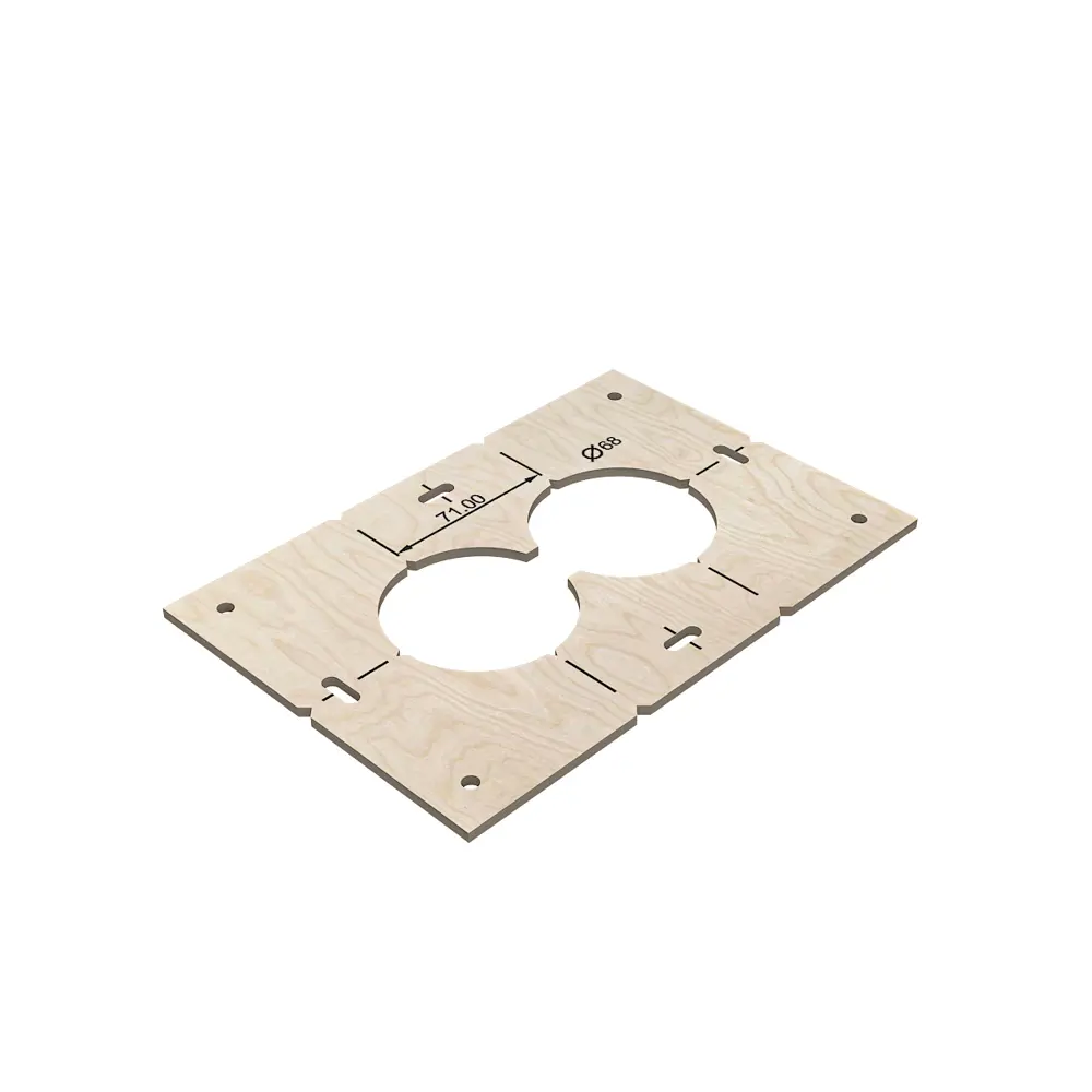 Фото 4 Шаблон разметочный для подрозетников Estente Stencil 68 мм Фото 4 Шаблон разметочный для подрозетников Estente Stencil 68 мм