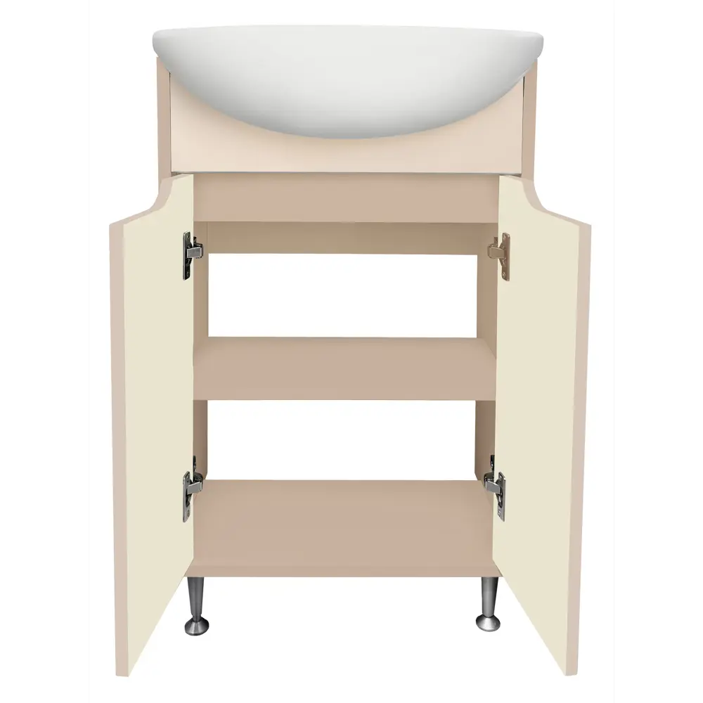 Фото 2 Тумба под раковину напольная Runo 00-00004654 49.3см цвет какао-бежевый