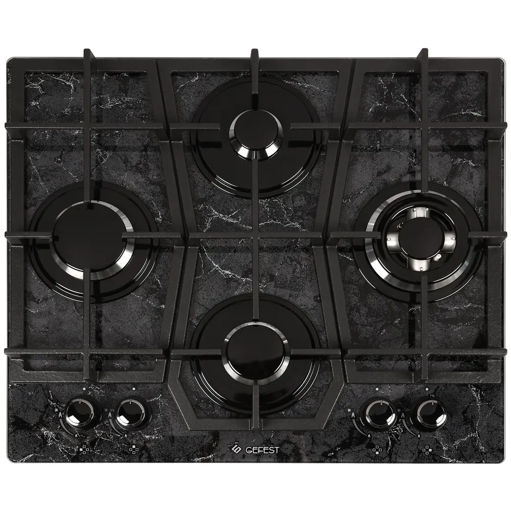 Фото Газовая варочная панель Gefest ПВГ 2231-10 К53 60 см 4 конфорки цвет черный