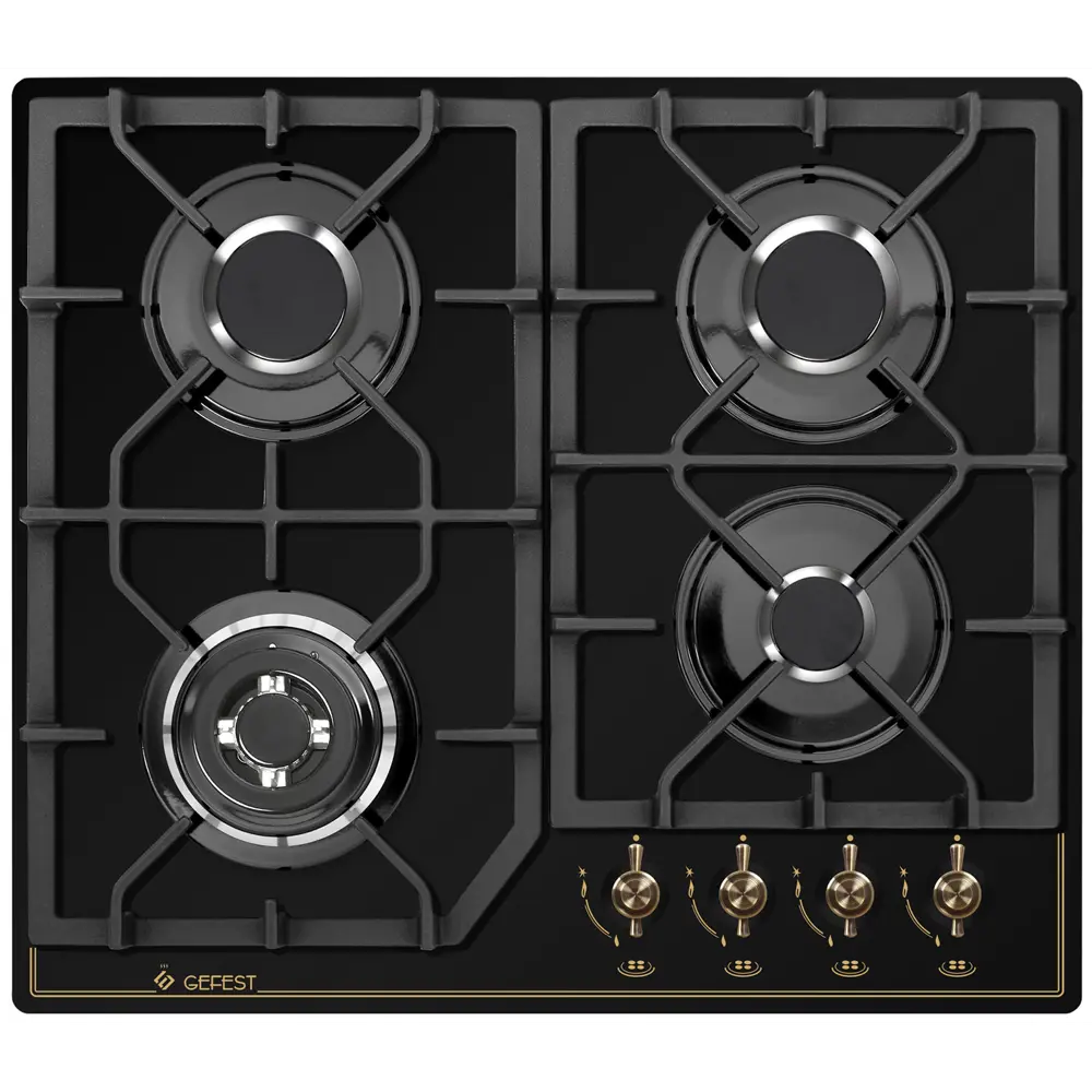 Фото Газовая варочная панель Gefest ПВГ 2232-01 К83 60 см 4 конфорки цвет черный Фото Газовая варочная панель Gefest ПВГ 2232-01 К83 60 см 4 конфорки цвет черный