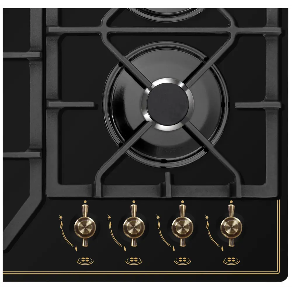 Фото 2 Газовая варочная панель Gefest ПВГ 2232-01 К83 60 см 4 конфорки цвет черный Фото 2 Газовая варочная панель Gefest ПВГ 2232-01 К83 60 см 4 конфорки цвет черный