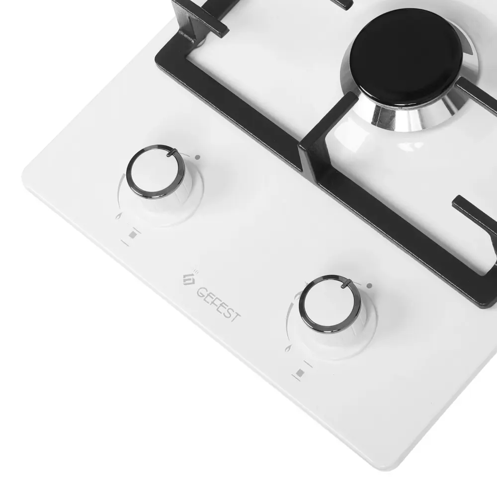 Фото 3 Газовая варочная панель Gefest ПВГ 1002 30 см 2 конфорки цвет белый Фото 3 Газовая варочная панель Gefest ПВГ 1002 30 см 2 конфорки цвет белый