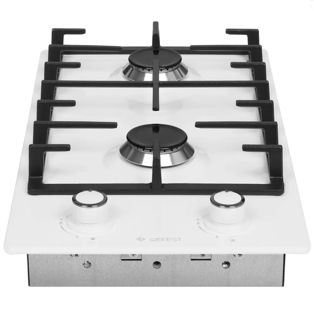 Фото 2 Газовая варочная панель Gefest ПВГ 1002 30 см 2 конфорки цвет белый Фото 2 Газовая варочная панель Gefest ПВГ 1002 30 см 2 конфорки цвет белый