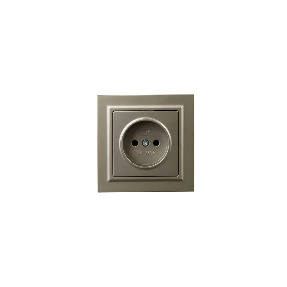 Фото 3 Розетка встраиваемая Iek Brite BR-R10-10-K37-F цвет шампань Фото 3 Розетка встраиваемая Iek Brite BR-R10-10-K37-F цвет шампань