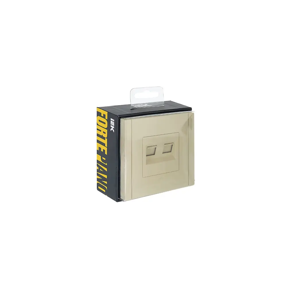Фото 3 Розетка компьютерная двойная встраиваемая Iek Forte&Piano FP-K20-1-K10 RJ45 Cat 5E цвет ваниль Фото 3 Розетка компьютерная двойная встраиваемая Iek Forte&Piano FP-K20-1-K10 RJ45 Cat 5E цвет ваниль